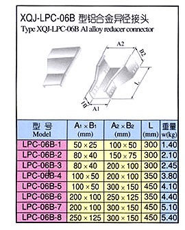 XQJ-LPC-06B 型铝合金异径接头